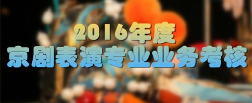 动漫拱鸡巴国家京剧院2016年度京剧表演专业业务考...